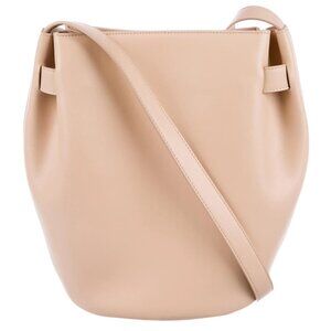 Structured Leather Cinch Bag